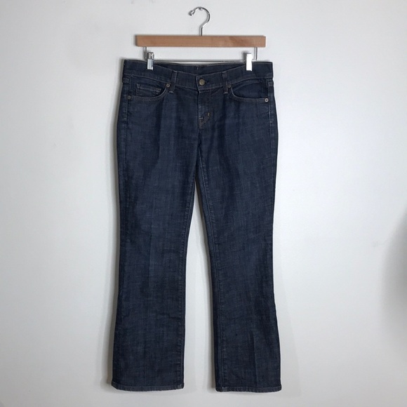Citizens of humanity Kelly stretch low waist boot cut dark denim jeans size 29 - Picture 1 of 15